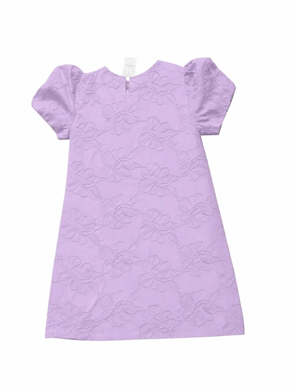 J. Crew Lavender Lace Puff-Sleeve Mini Dress
